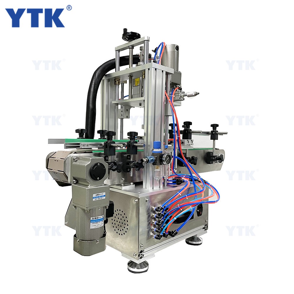 YTK-CM120 Desktop Round Bottle Capping Machine With Conveyor