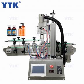 YTK-CM120 Desktop Round Bottle Capping Machine With Conveyor