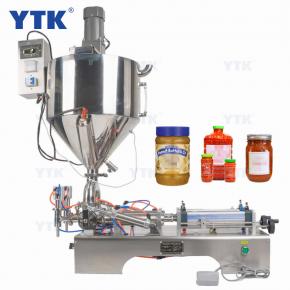 Single head semi automatic paste filling machine with mixer and heater system 