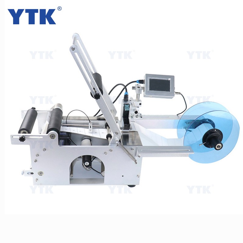 Round Bottle Labeling Printing Machine With Date Inkjet Printer