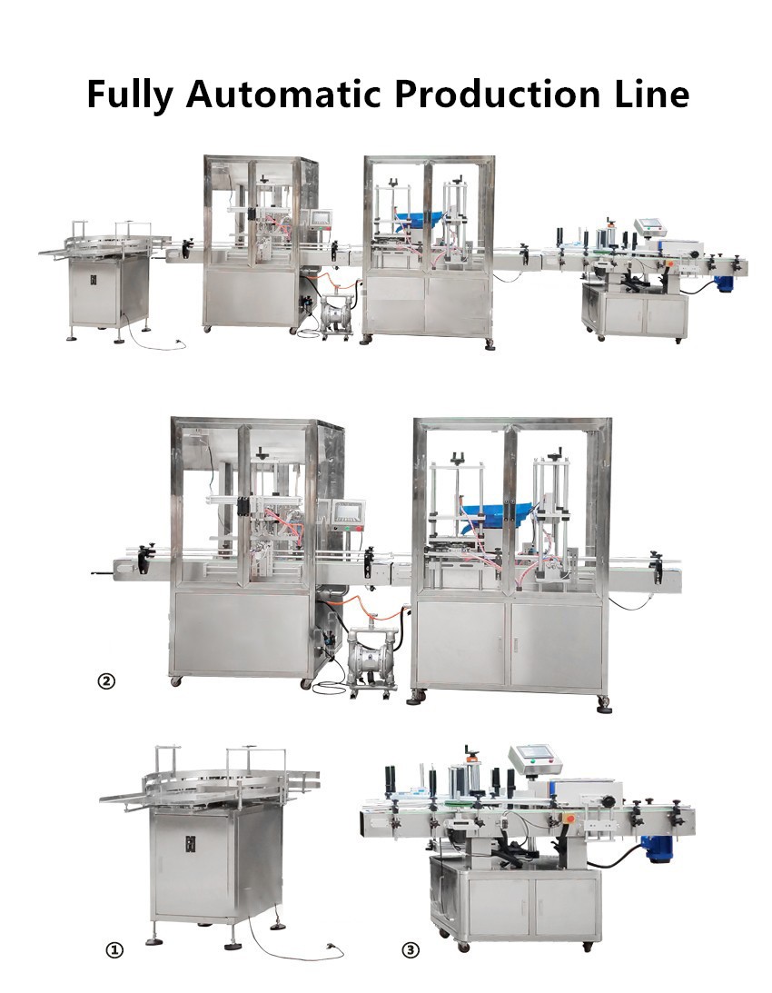 APL800 Food Manufacturer Automatic Filling Capping Labeling Machine Production Line 