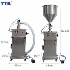  Stainless Steel Semi-Automatic Pneumatic Liquid Paste Filling Machine