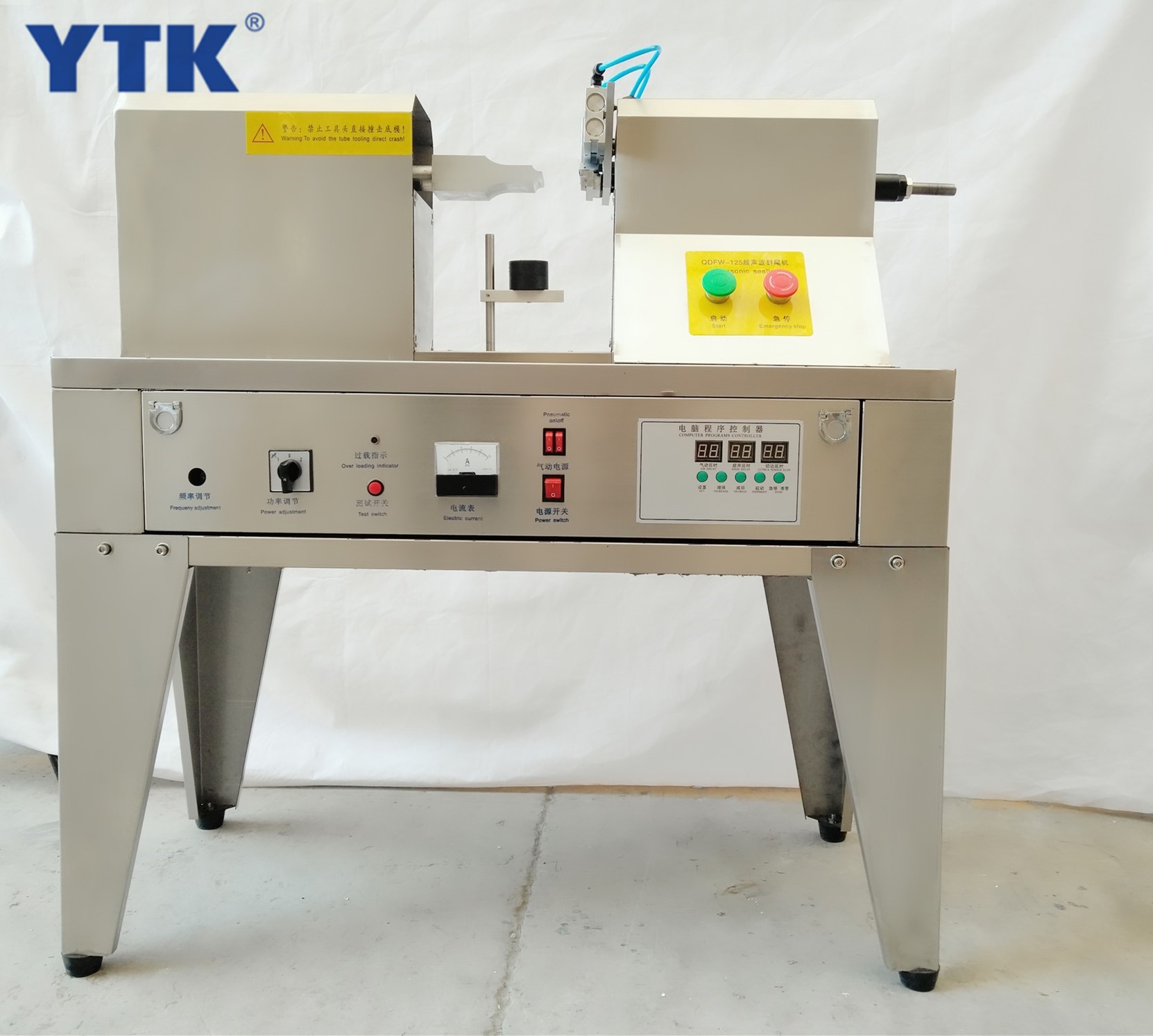 YTK-125 Semi Automatic Ultrasonic Plastic Cosmetic Toothpaste Tube Sealing Machine