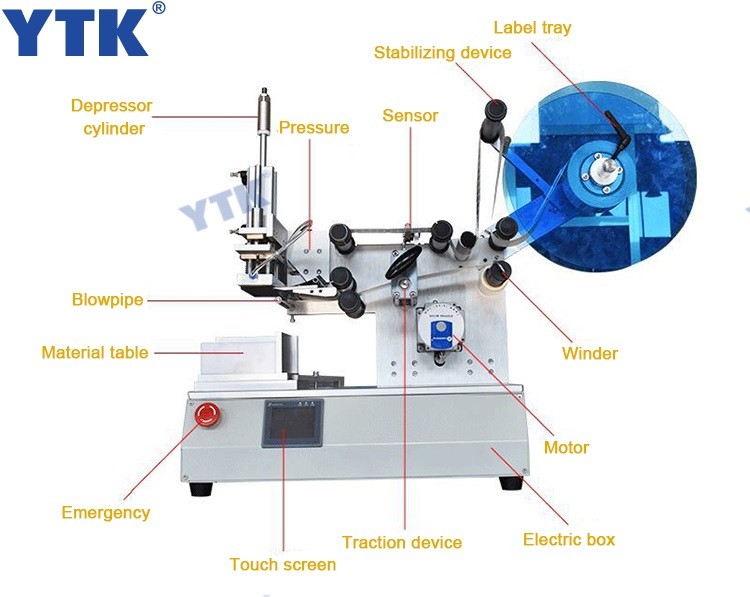 YD206 Smart push back and forth Semi-automatic Flat Toy Luggage Labeling Machine